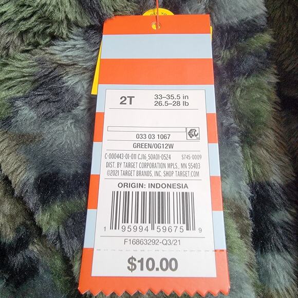 Cat & Jack Sherpa Jogger Pull-On Pants Camo Green Toddler Boys 2T - Picture 5 of 5